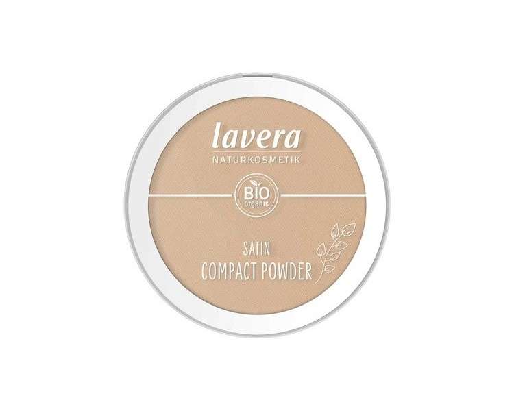 lavera Satin Compact Powder Tanned 03 Nude with Organic Almond Oil and Rice Powder 9.5g