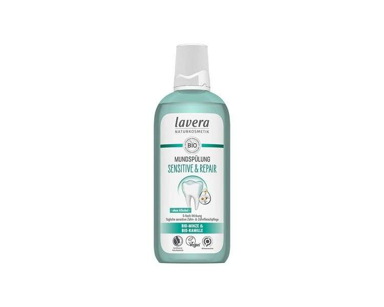 Lavera Sensitive & Repair Mouthwash with Fluoride and Organic Mint & Chamomile 400ml