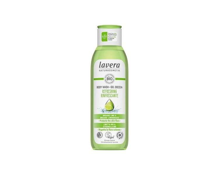 lavera Refreshing Body Wash with Organic Lime and Lemongrass 250ml