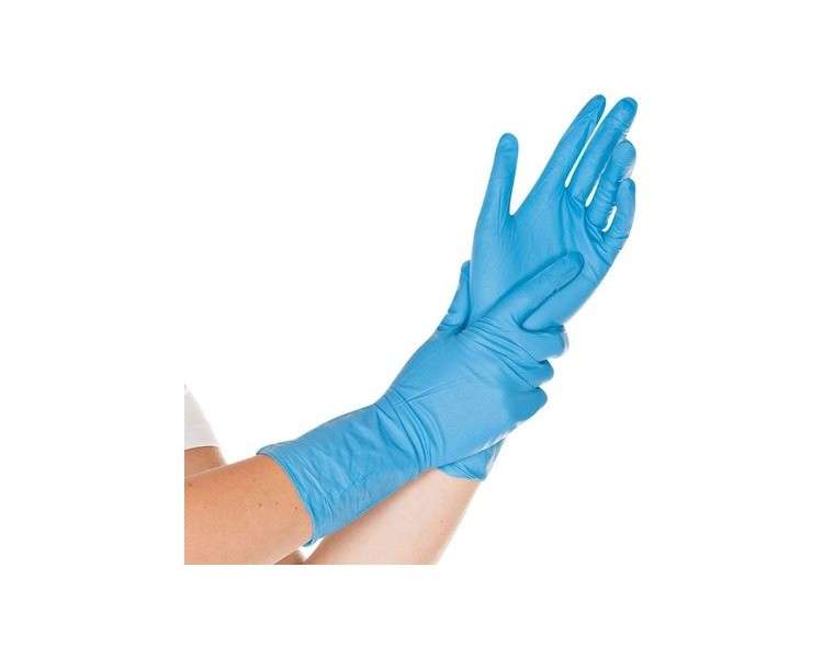 Super High Risk Nitrile Gloves Non-Powdered Blue Size M 100 Pieces