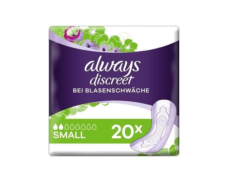 Always Discreet Incontinence Pads for Bladder Weakness Small