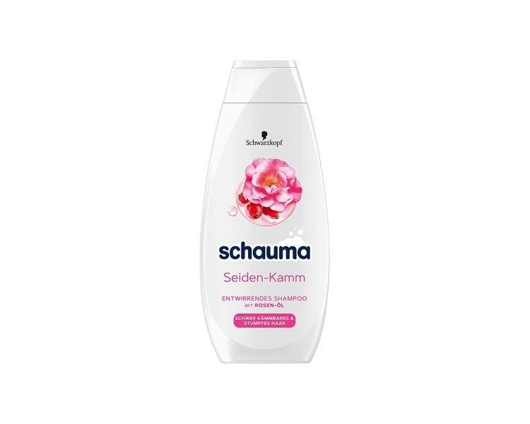 Schauma Detangling Shampoo Silk Comb 400ml - Shampoo for Untangle and Shine with Rose Oil