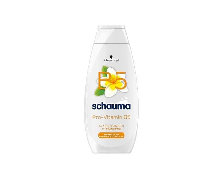 Schauma Pro-Vitamin B5 Shine Shampoo 400ml with Frangipani for Normal to Stressed Hair