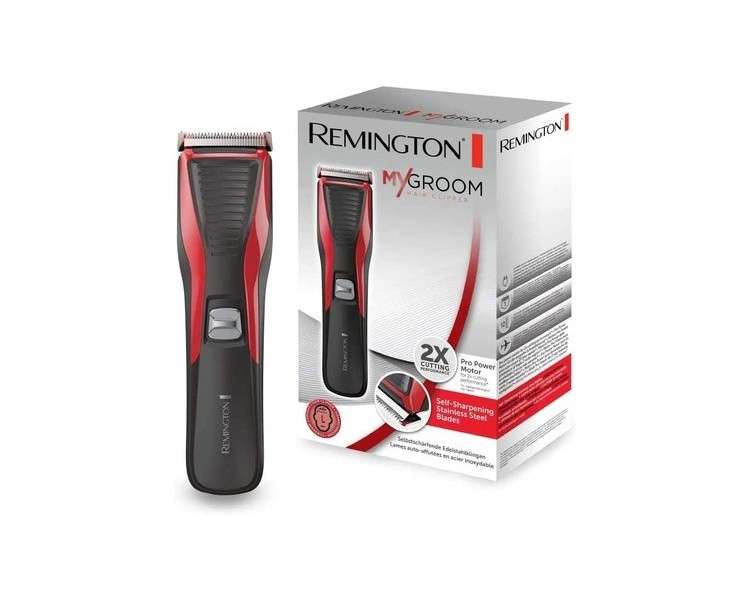 Remington HC5100 Hair Clipper with Self-Sharpening Stainless Steel Blades and 12 Length Settings - MyGroom Electric Hair Trimmer for Men