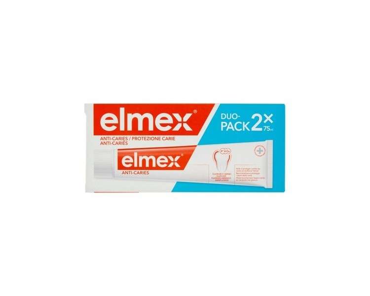 Elmex Caries Protection Toothpaste with Fluoride 75ml - Pack of 2