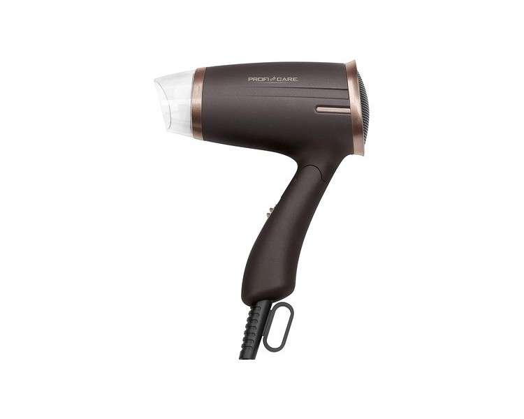 ProfiCare 330091 PC-HT 3009 Compact Hair Dryer with Folding Handle 2 Temperature/Power Levels Brown/Bronze