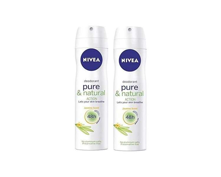 Nivea Pure And Natural Action Jasmine Scent Deodorant Spray 150ml