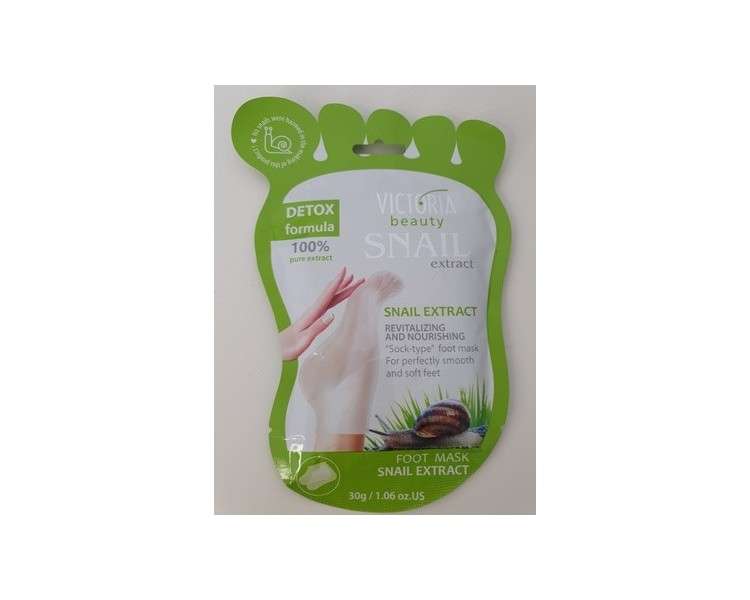 Victoria Beauty Snail Extract Detox Revitalizing Nourishing Foot Mask 1 Pair