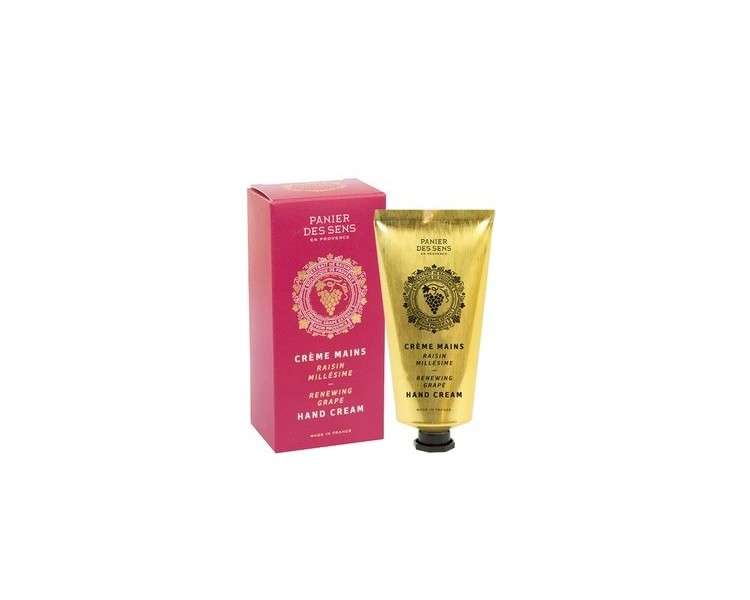 Panier des Sens French Hand Cream with Shea Butter Grape Scent Moisturizer for Dry and Sensitive Hands 75ml