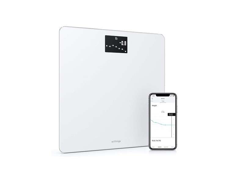 Withings Body Wi-Fi Smart Scale Tracks BMI and Digital Weight - White