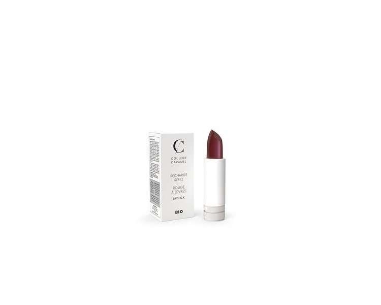 Couleur Caramel Refillable Organic Glossy Lipstick 240 Violet Kiss