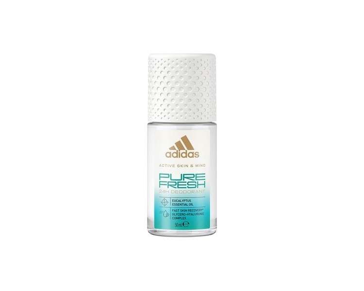 Adidas Pure Fresh Roll Deo Roll-On for Women with Eucalyptus Oil and 24 Hour Freshness 50ml
