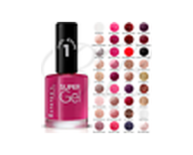 Rimmel Super Gel High Shine Long-Lasting Nail Polish No.58 Verry Berry 12ml