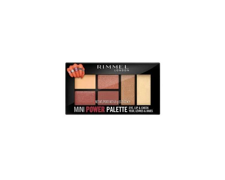 Rimmel London Mini Power Palette eyeshadow, lips and face palette 006 Fierce 6.8 g