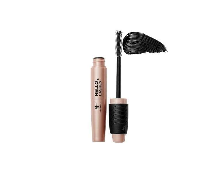 it COSMETICS Hello Lashes+ Volumizing Mascara & Lash Serum with Biotin, Argan Oil & Jojoba Oil 0.27 Fl Oz Black