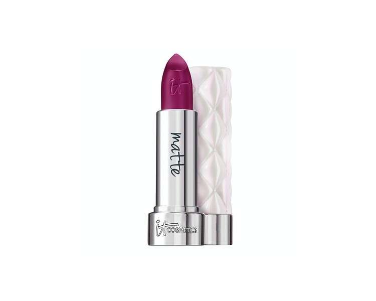 IT Cosmetics Pillow Lips Lipstick Gaze Magenta Plum Matte Finish with Collagen Beeswax & Shea Butter 0.13 oz