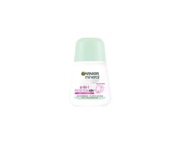 Garnier Mineral 6 in 1 Protection 48H Cotton Fresh Antiperspirant Roll-On 50ml