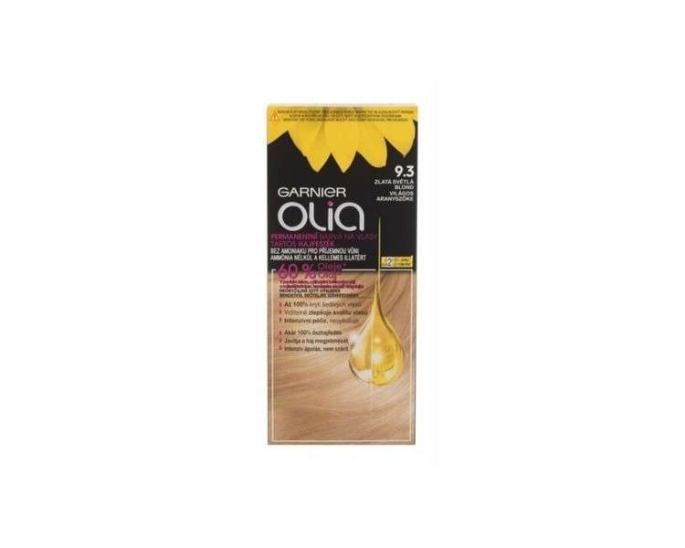 Garnier Olia Permanent Hair Color 9, 3 Golden Light Blonde 50g