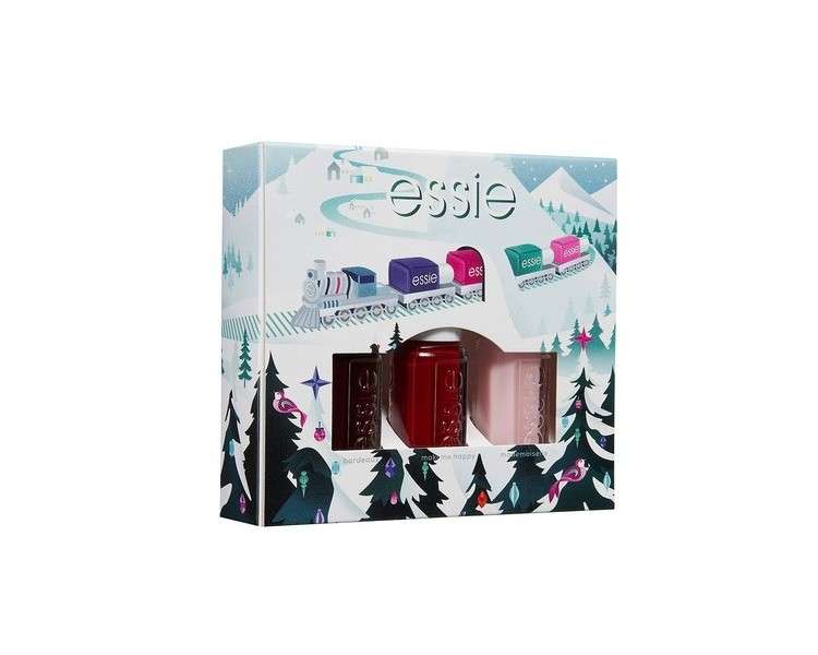 Essie Mini Trio Kit - Maki Me Happy Red, Bordeaux Red, and Pink 15ml