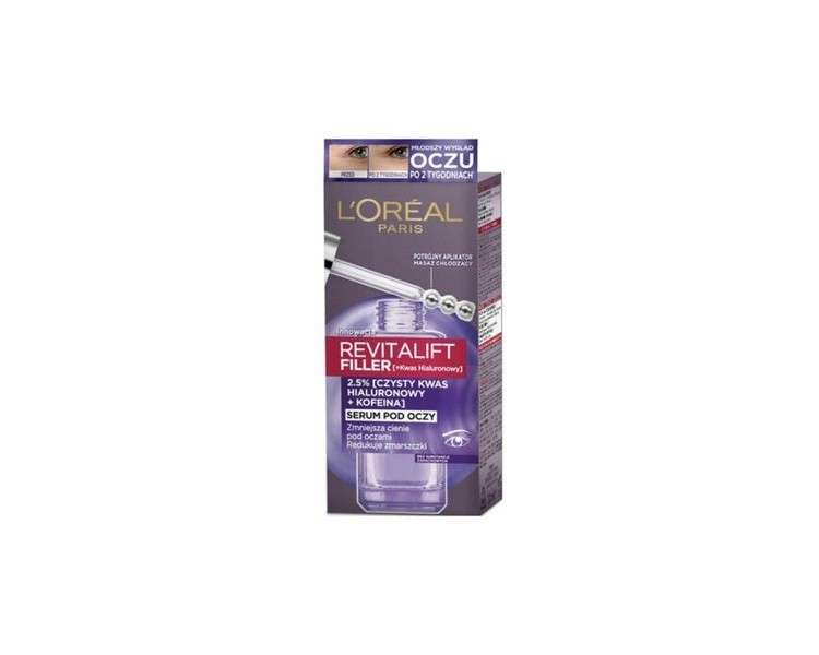 L'Oreal Revitalift Filler Anti-Wrinkle Eye Serum with Hyaluronic Acid 20ml