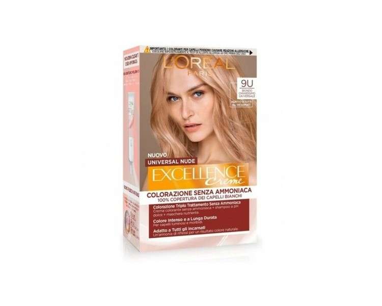 L'Oreal Paris Excellence Universal Nude N. 9U Light Blond Hair Color