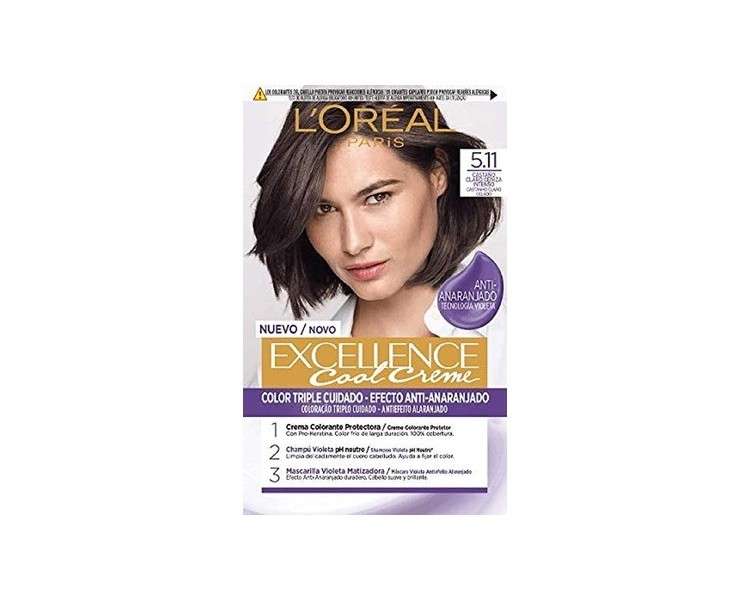 L'Oreal Paris Permanent Hair Dye 5.11 Intense Light Ash Brown 260g