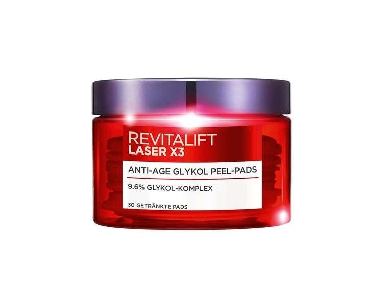 L'Oréal Paris RevitaLift Laser X3 Anti-Age Glycol Peel Pads 30ml