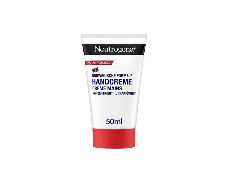 Neutrogena Concentrated Unscented Hand Cream 50ml - Soothing Moisturizer with 40% Glycerin and Vitamin E for Extremely Dry, Cracked Hands