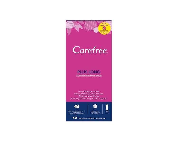 Carefree Plus Long Light Scent 40 Panty Liners