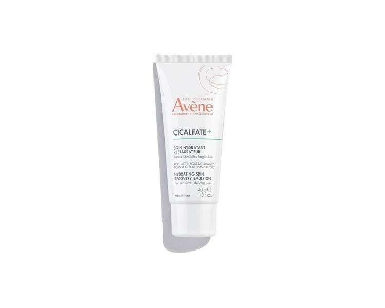 Eau Thermale Avene Cicalfate+ Hydrating Skin Recovery Emulsion for Post-Procedure and Post-Tattoo 1.3 oz.