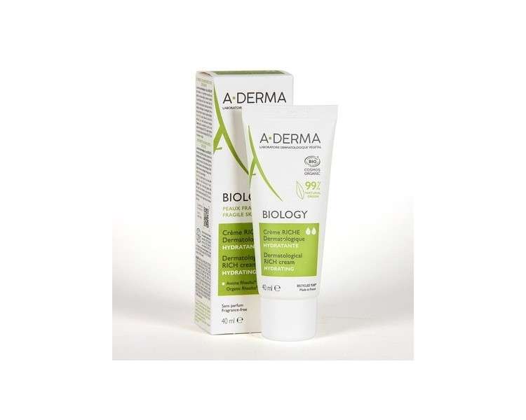 A-Derma BIOLOGY Rich Moisturizing Cream 40ml