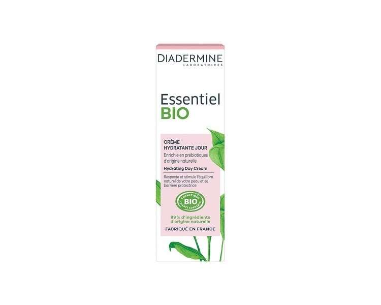 Diadermine Essentiel Bio Moisturizing Day Face Cream Enriched with Natural Prebiotics 50ml