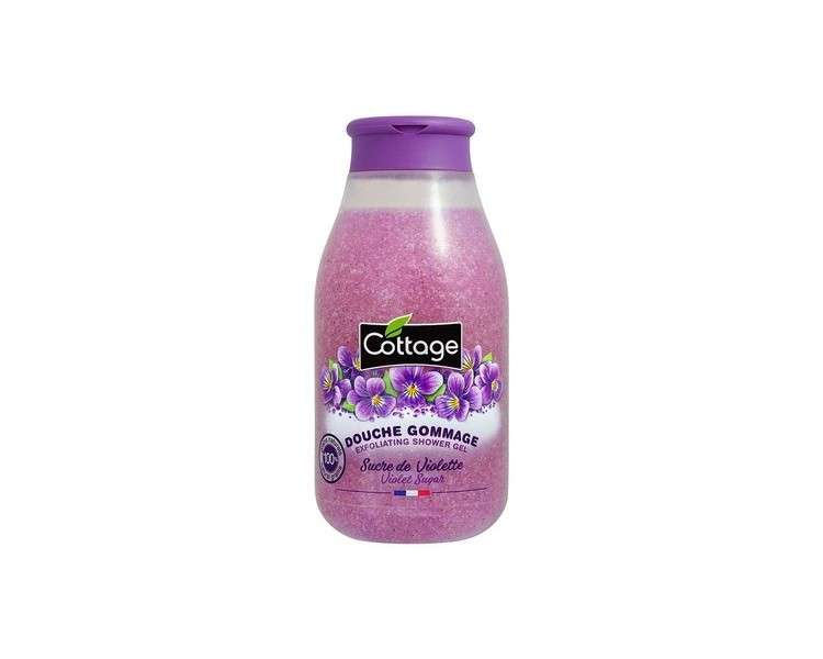 Cottage Purple Sugar Grains Shower Scrub 100% Natural 270ml