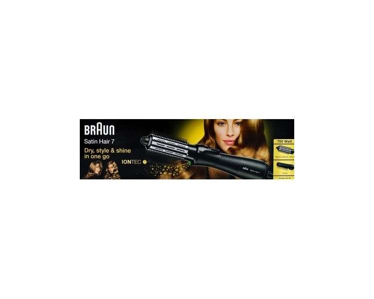 Braun SatinHair7 Dry Style & Shine Iontec Hot Air Brush 700W