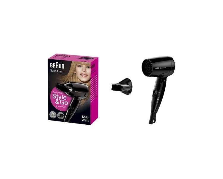 Braun Satin Hair 1 Style and Go 1200-Watt Dryer