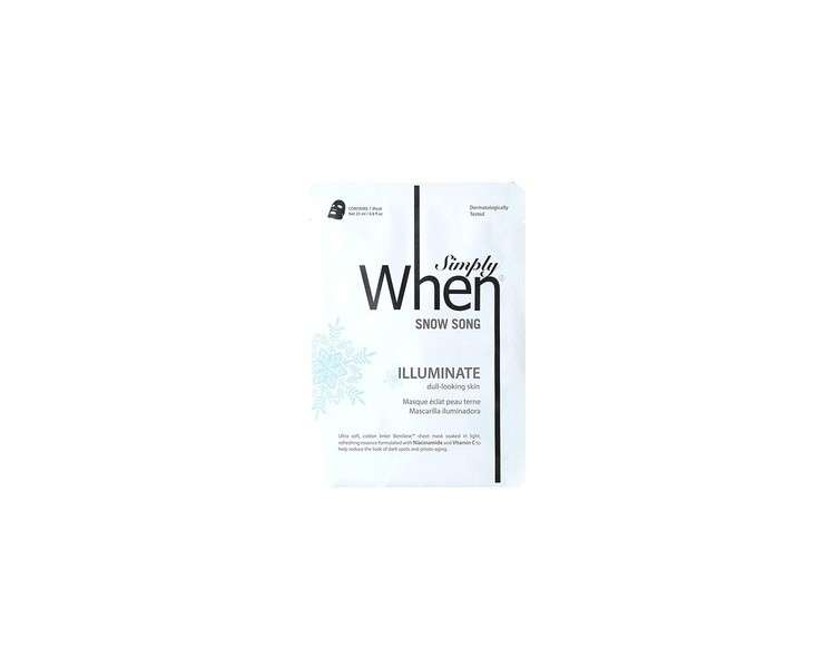 Simply When Snow Song Illuminate Ultra Soft Cotton Linter Bemliese Unisex Facial Sheet Mask 23ml