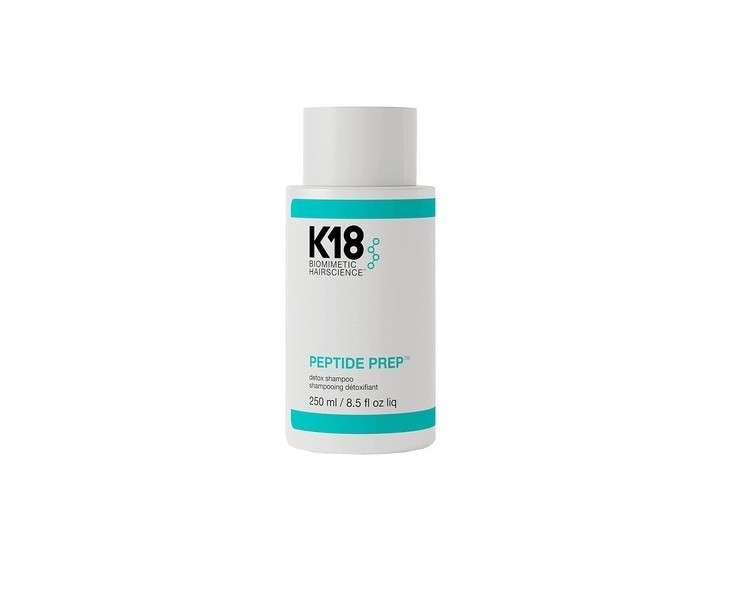 K18 Biomimetic Hairscience Peptide Prep Detox Hair Shampoo 250ml pH 3.8-4.2 Color Safe