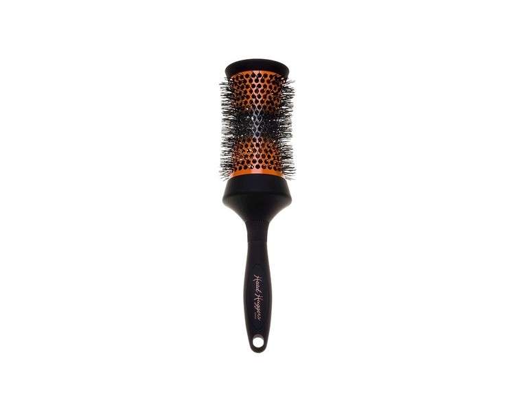 Denman Large Thermo Ceramic Hourglass Hot Curl Brush DHH4H for Blow-Drying, Straightening, Defined Curls, Volume & Root-Lift - Orange