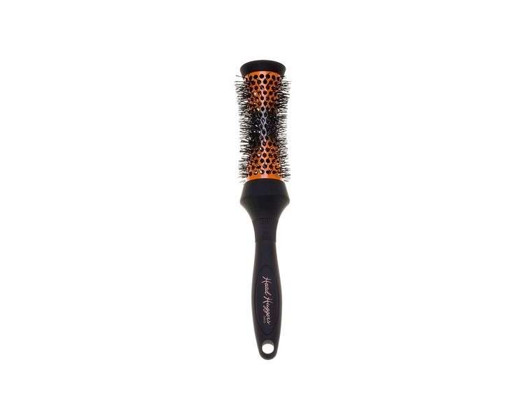 Denman Small Thermo Ceramic Hourglass Hot Curl Brush DHH2H for Blow-Drying, Straightening, Defined Curls, Volume & Root-Lift - Orange