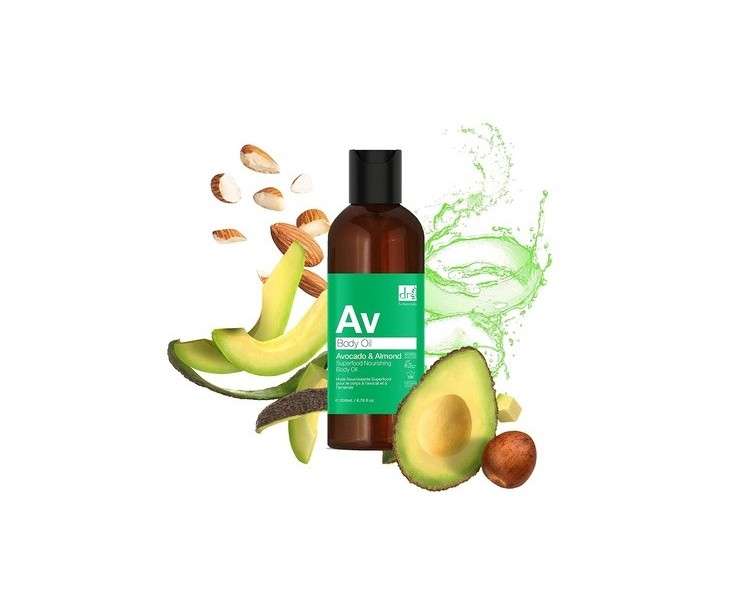 Dr Botanicals Avocado & Almond Superfood Nourishing Body Oil 200ml