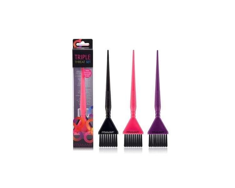 Framar Tri-Colored Brush Set