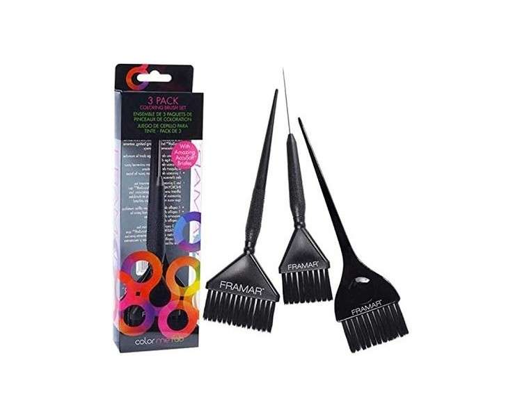 FRAMAR Family Pack Black Brush Set 3 Pieces