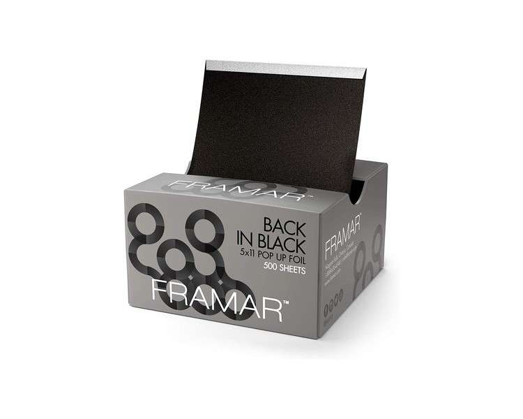 Framar Black Embossed Pop Up Hair Foil for Highlighting and Coloring 500 Pack