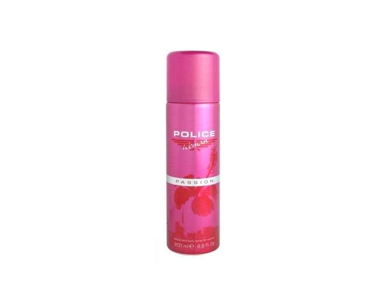 Police Fragrances Passion Woman Deodorant Body Spray Vaporisateur 200ml