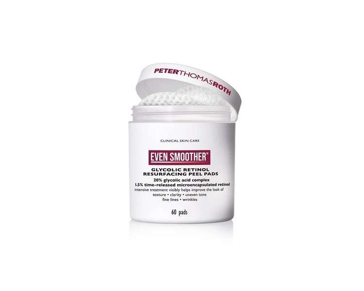 Peter Thomas Roth Even Smoother Glycolic Retinol Resurfacing Peel Pads 60 ct.