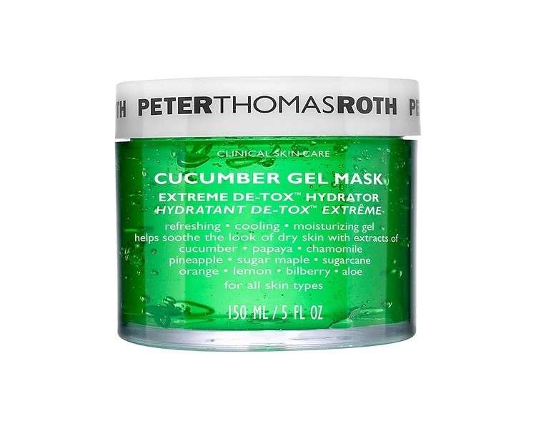 Cucumber Gel Mask Extreme De-Tox Hydrator Cooling and Hydrating Facial Mask 150ml