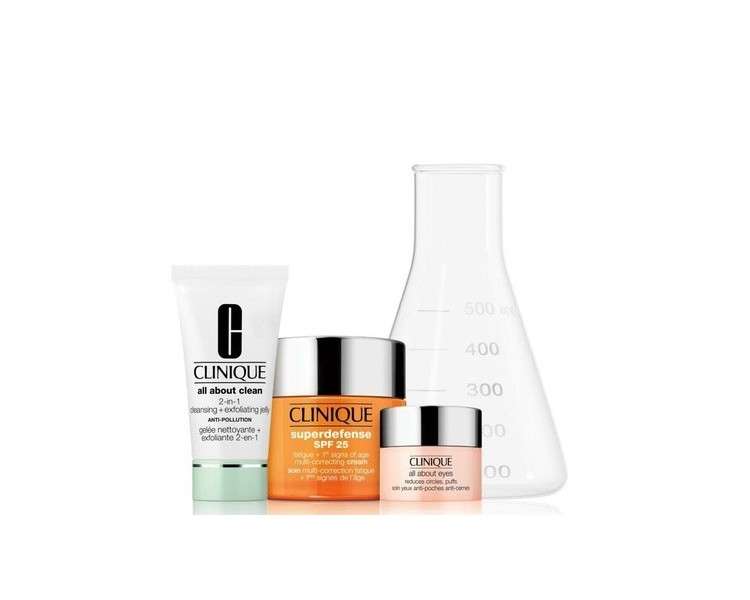 Clinique Superdefense SPF25 50ml + Exfoliant 30ml + All About Eyes 5ml