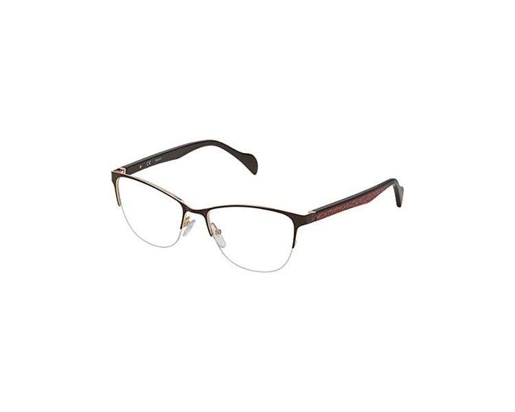 Tous VTO365-08LH Shiny Brown Square Women's Metal Eyeglasses