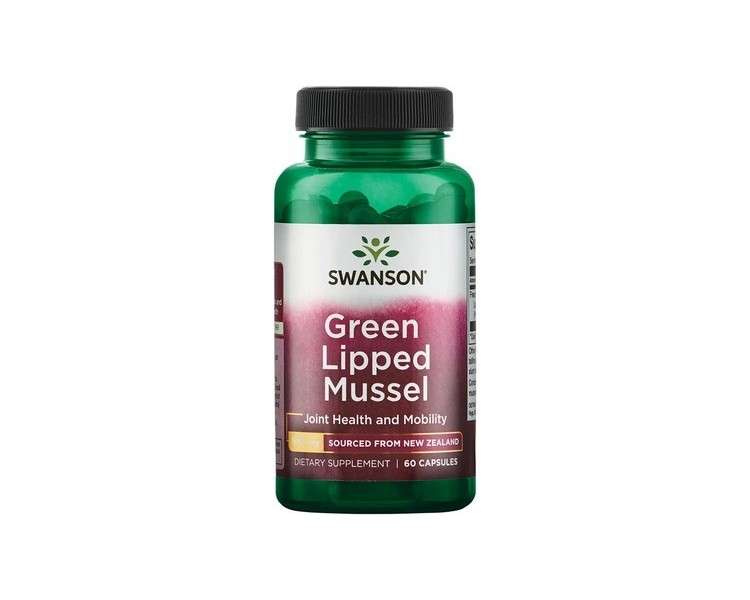 Swanson Green Lipped Mussel New Zealand Joint Health Supplement 500mg 60 Capsules