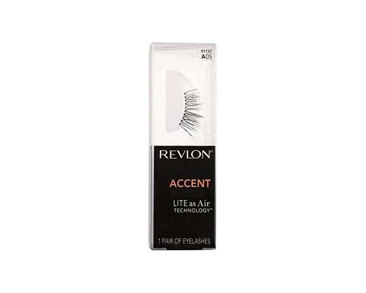 Revlon Lite As Air Accent False Eyelashes Natural Lengthening Half Lash